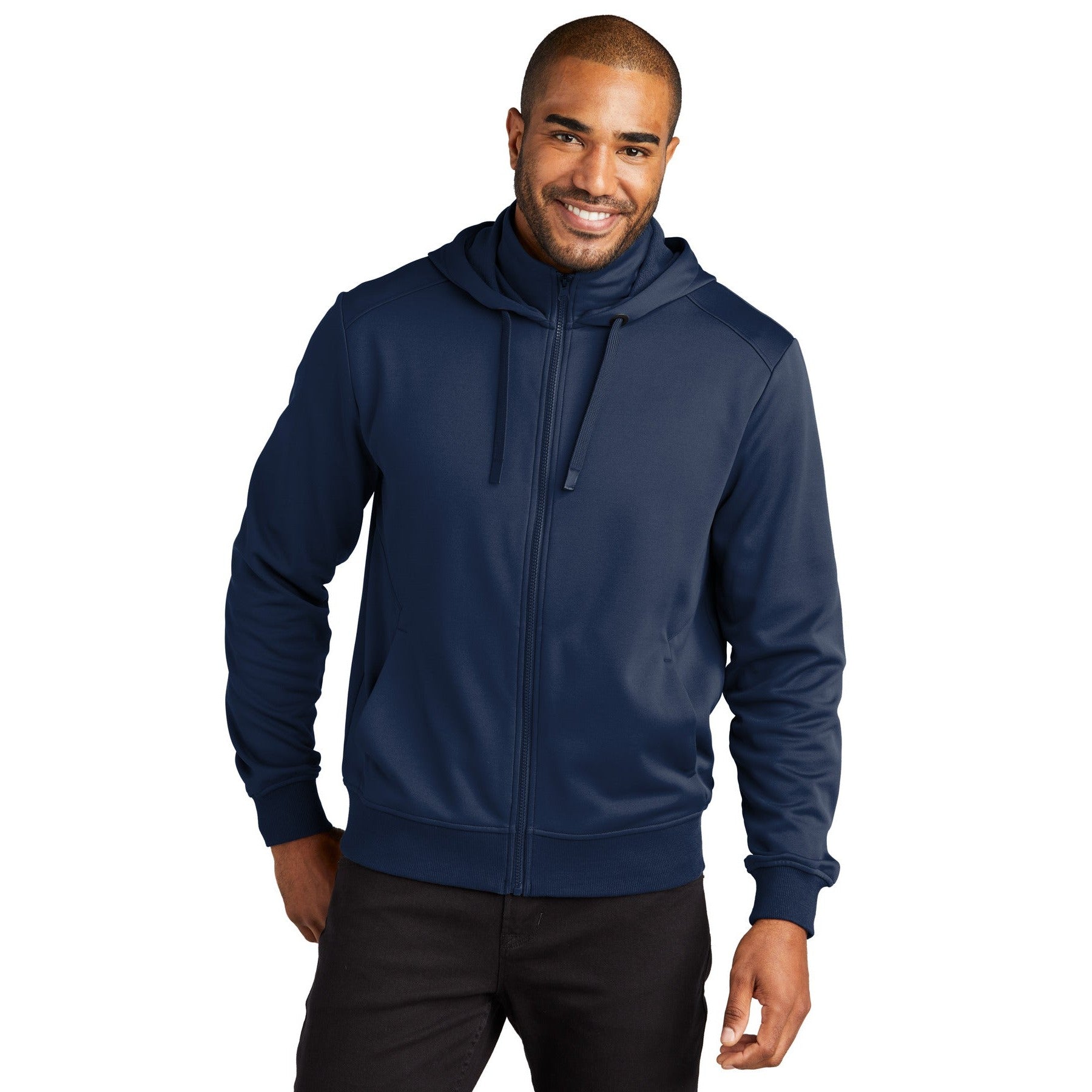 Port Authority-Port Authority® Smooth Fleece Hooded Jacket F814-MedTech-3